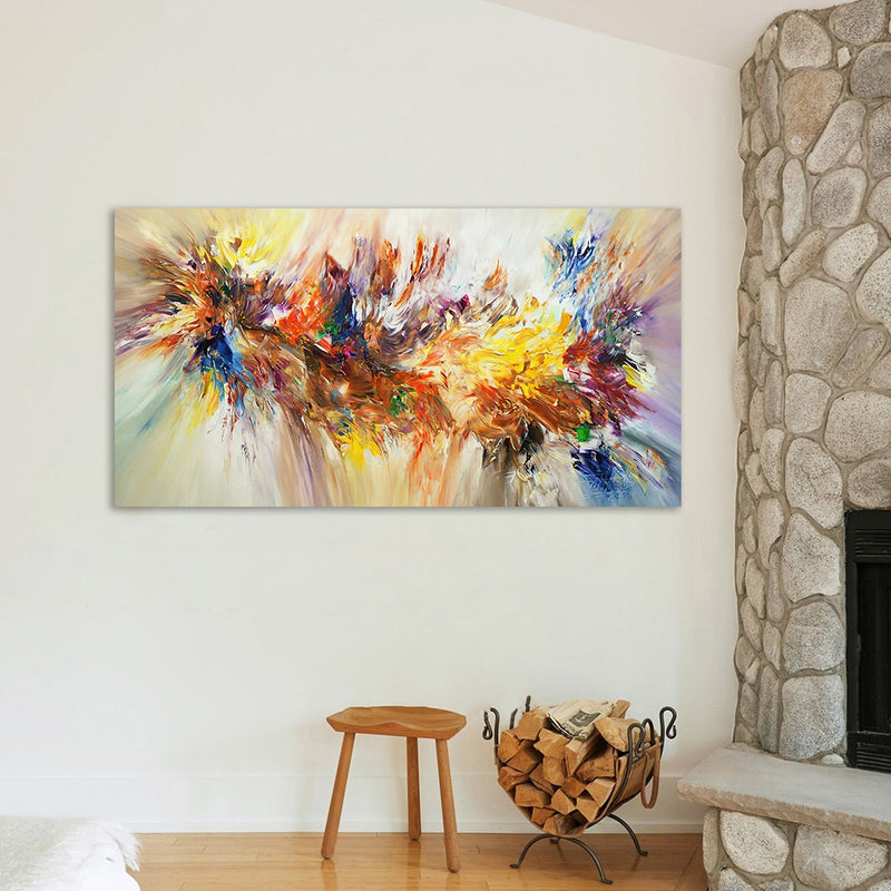 decoración hogar lienzos cuadros decorativos cuadros para salon pintura de  amor en lienzo moderna para sala de estar, carteles de flores coloridas